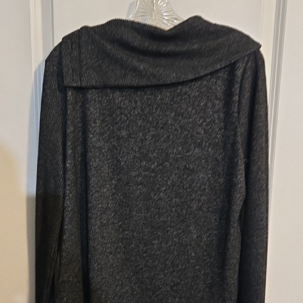 Elegant Charcoal Cowl Neck Sweater - Picture 4 of 5